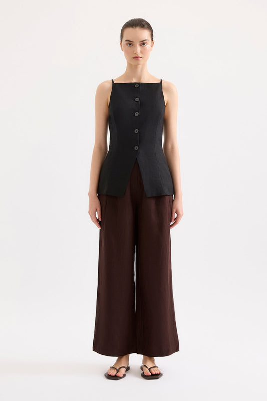 LAWRENCE LINEN VEST