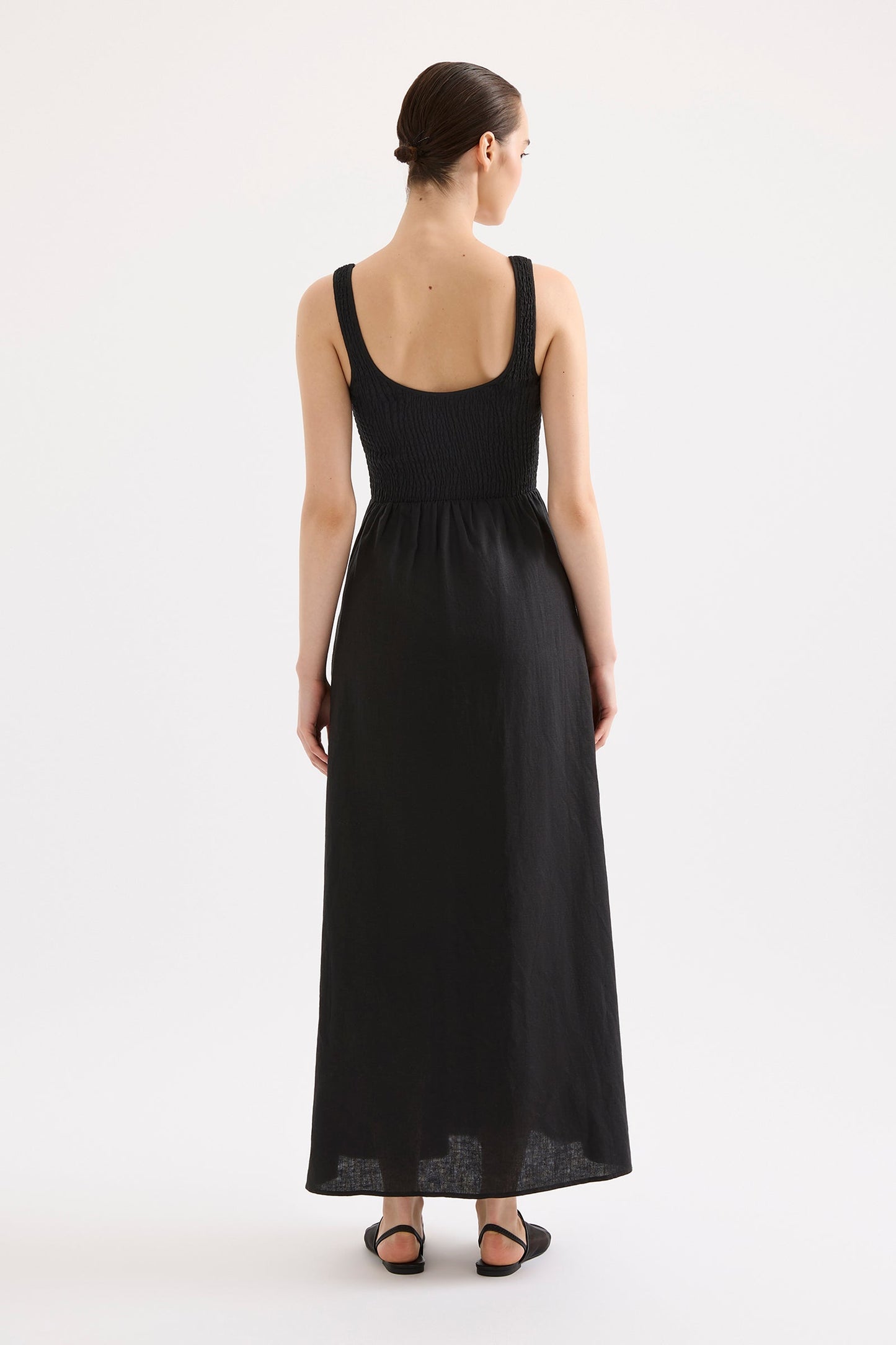 ELIO LINEN MAXI DRESS