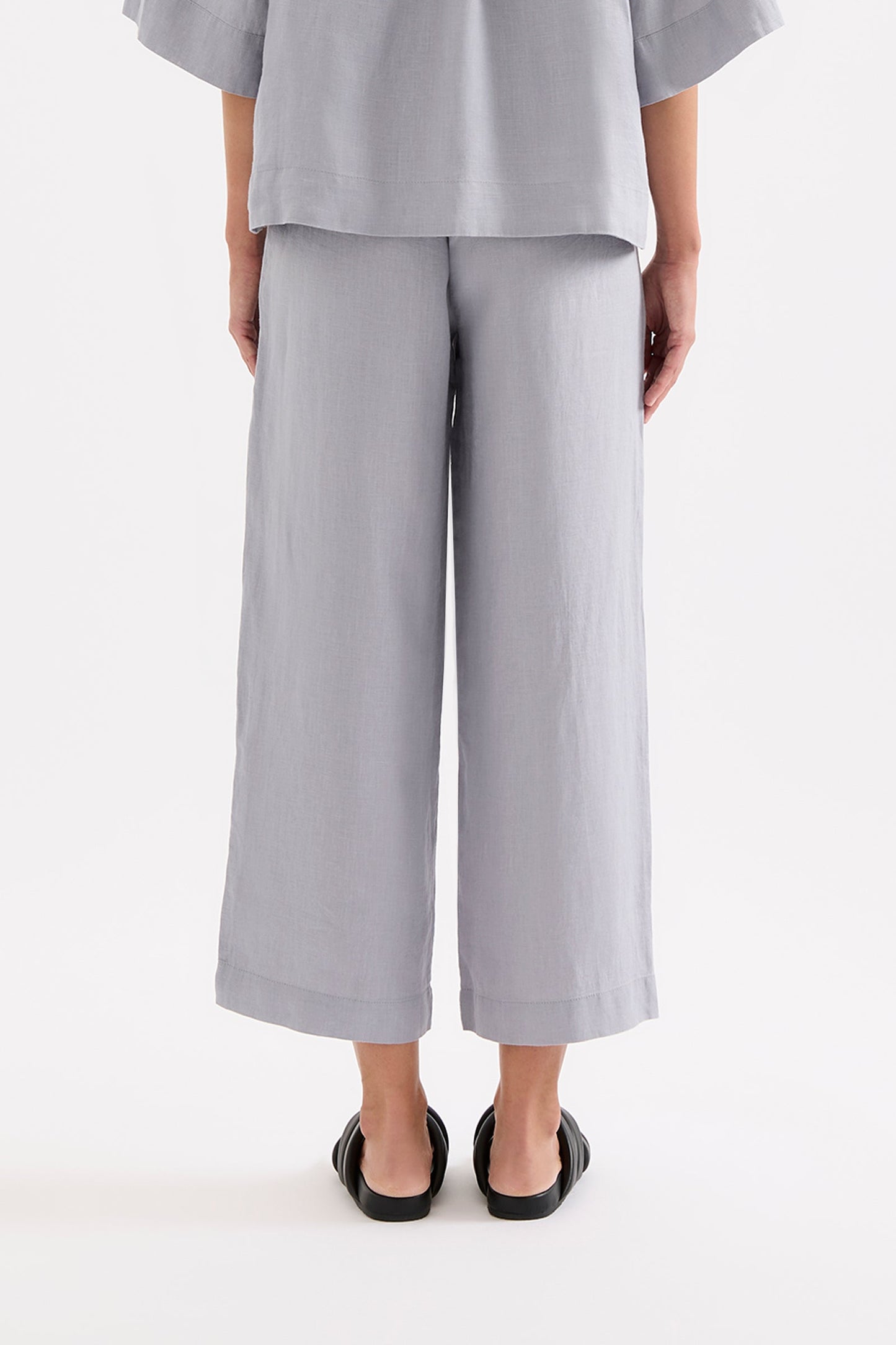 LOUNGE LINEN CROP PANT