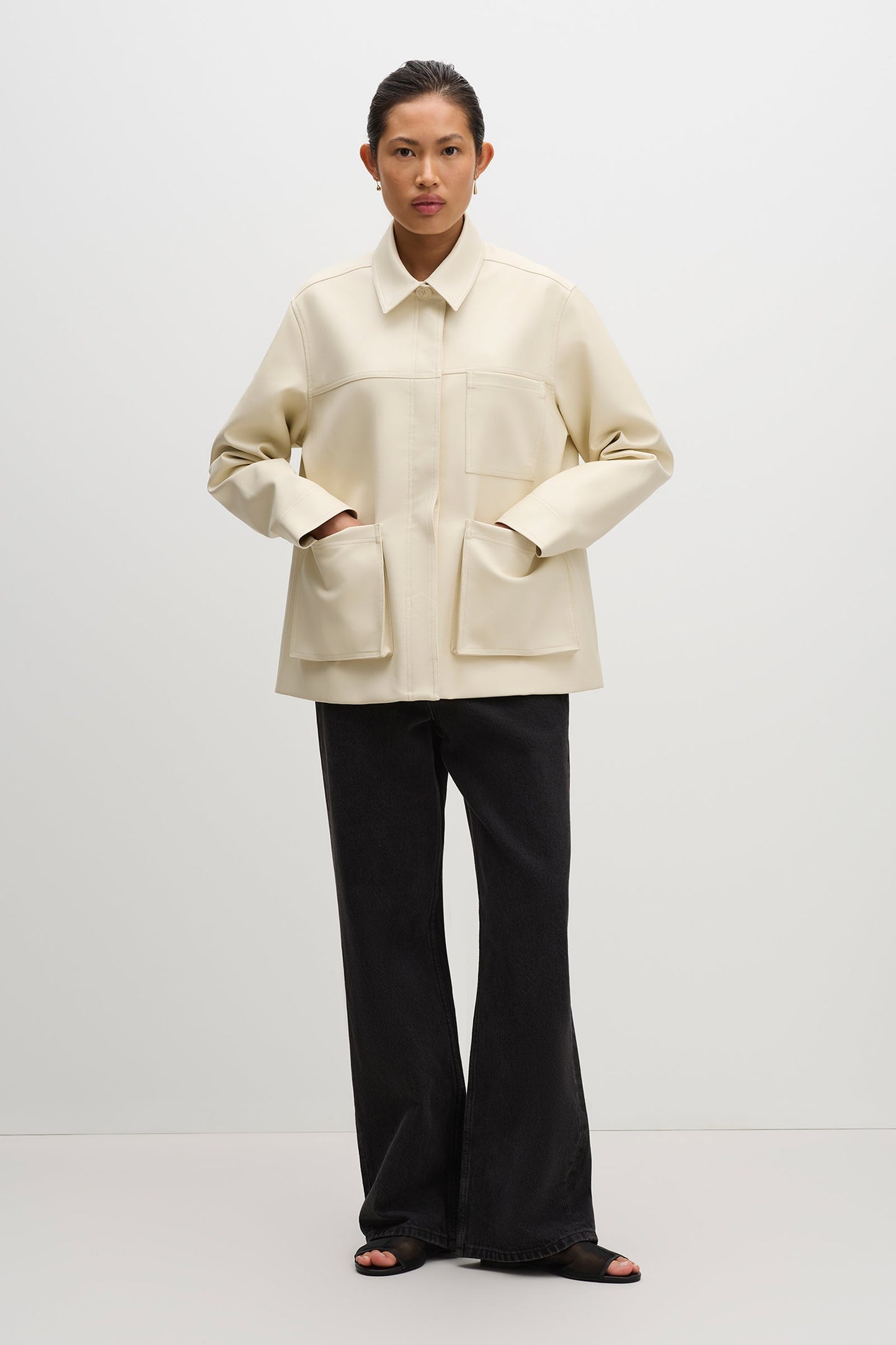 TELSEY FAUX LEATHER JACKET