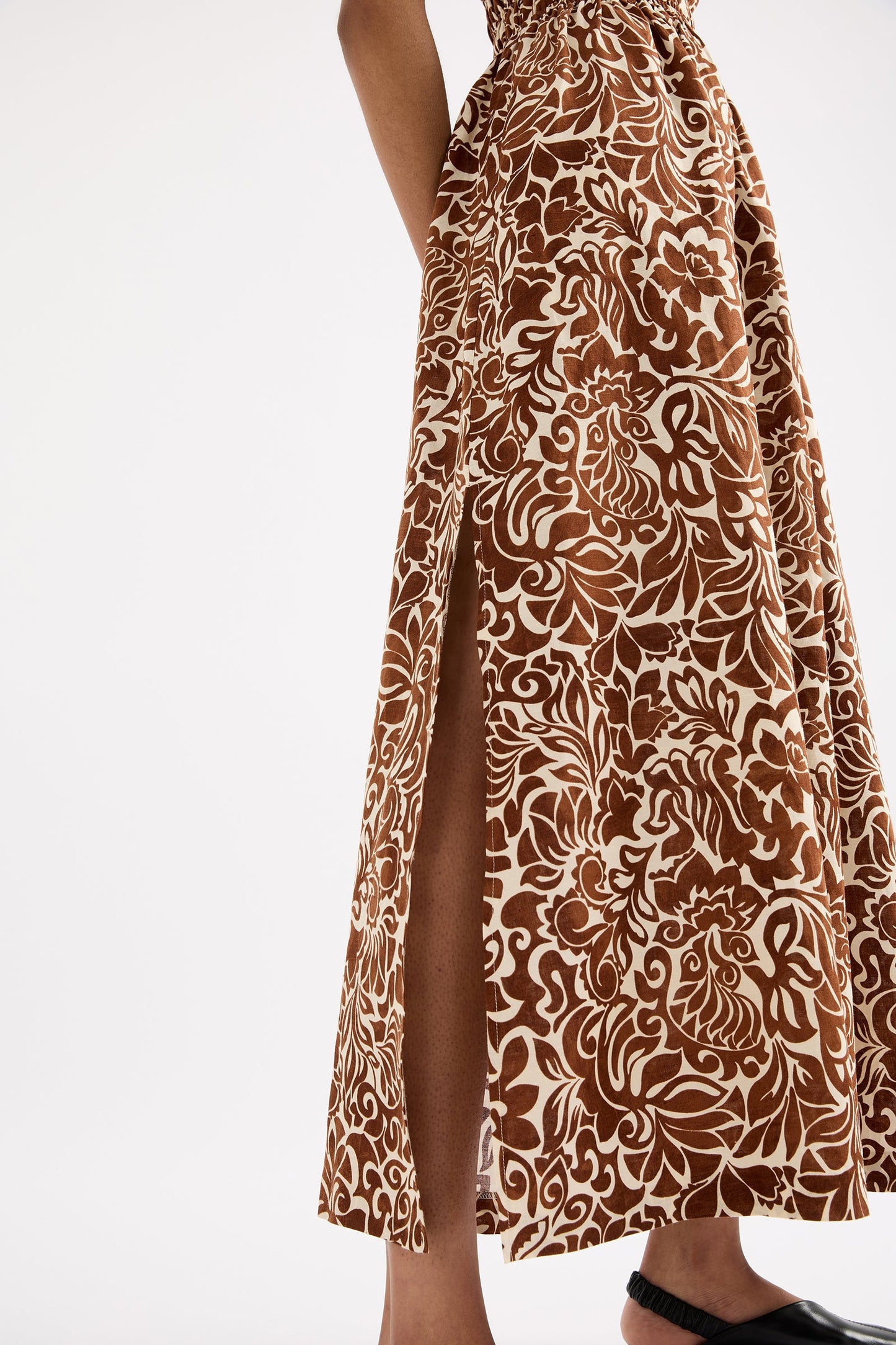 FLORENSE SHIRRED MAXI DRESS