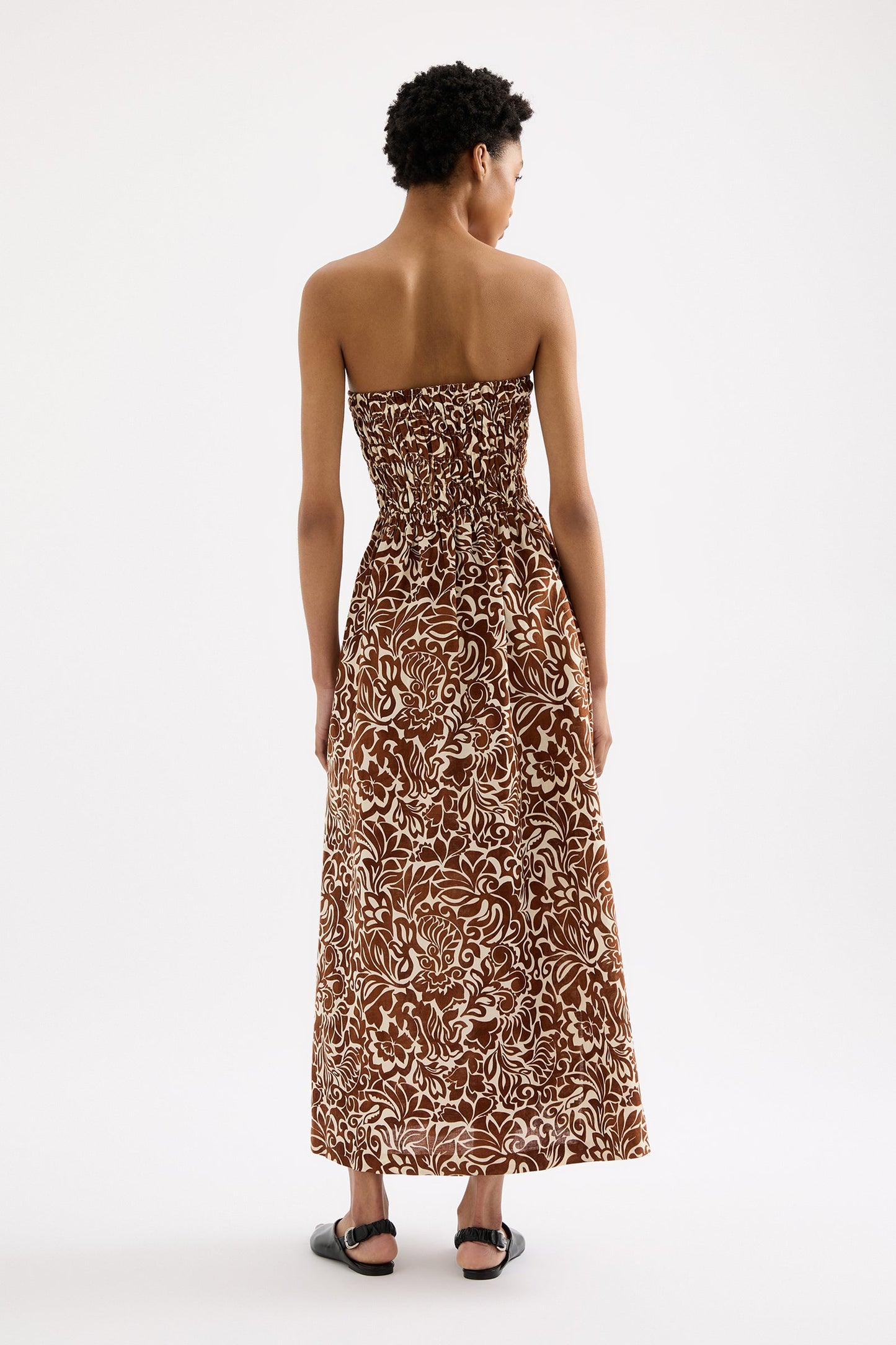 FLORENSE SHIRRED MAXI DRESS