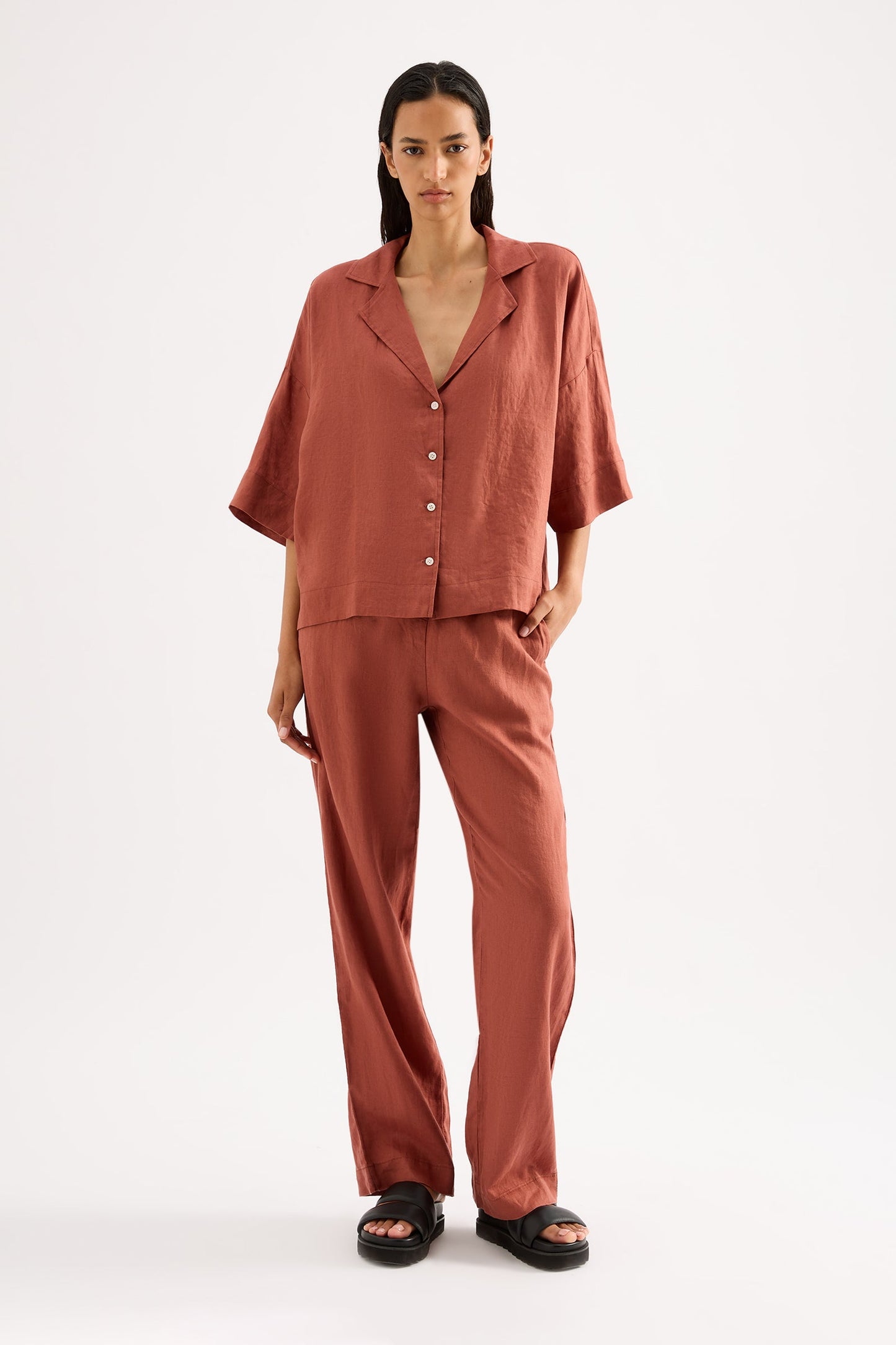 LOUNGE LINEN SHIRT