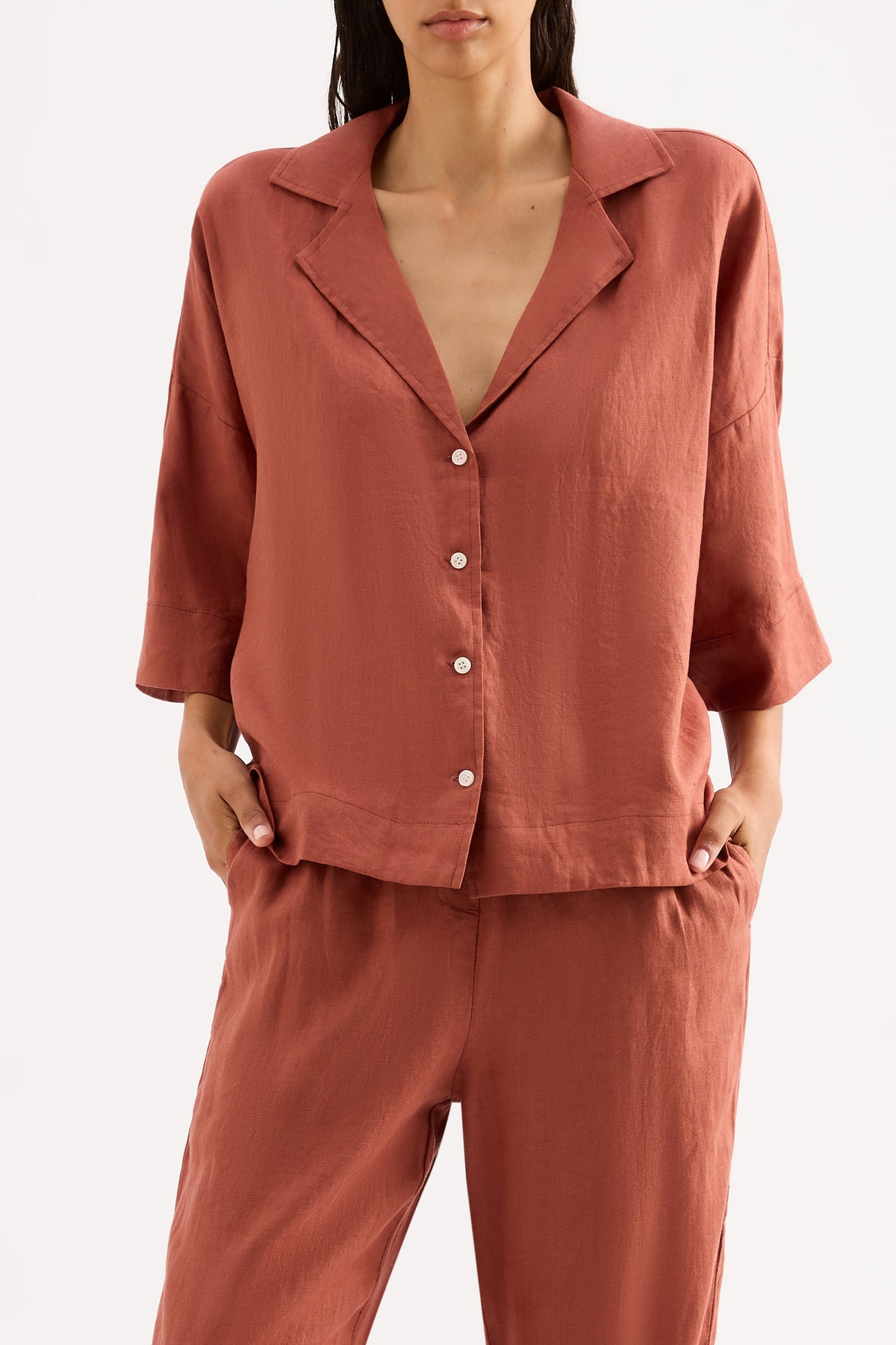 LOUNGE LINEN SHIRT