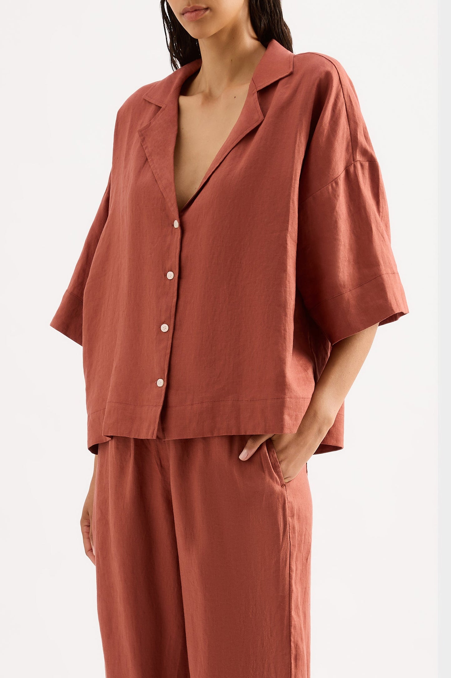 LOUNGE LINEN SHIRT