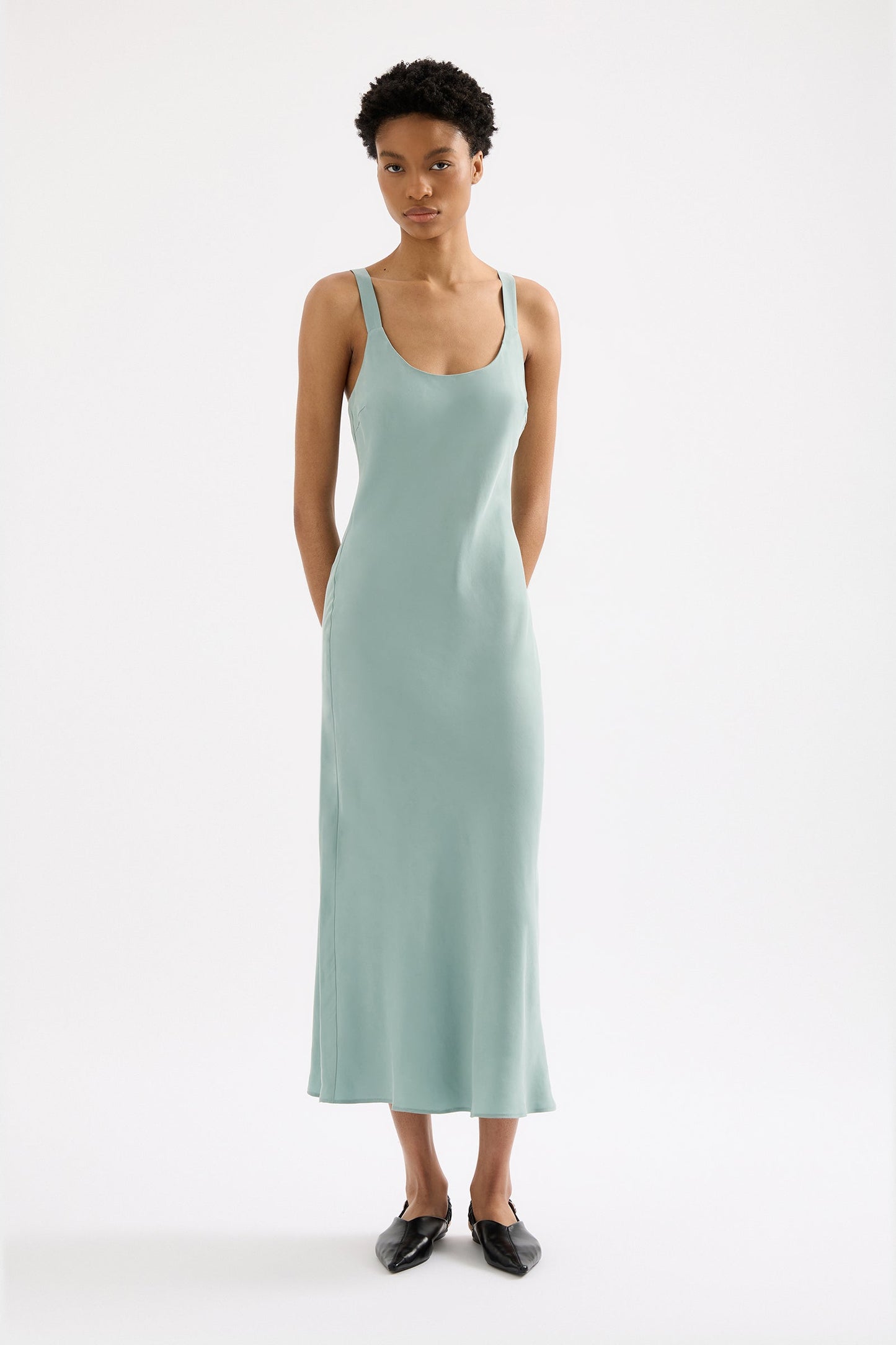REN CUPRO SLIP DRESS