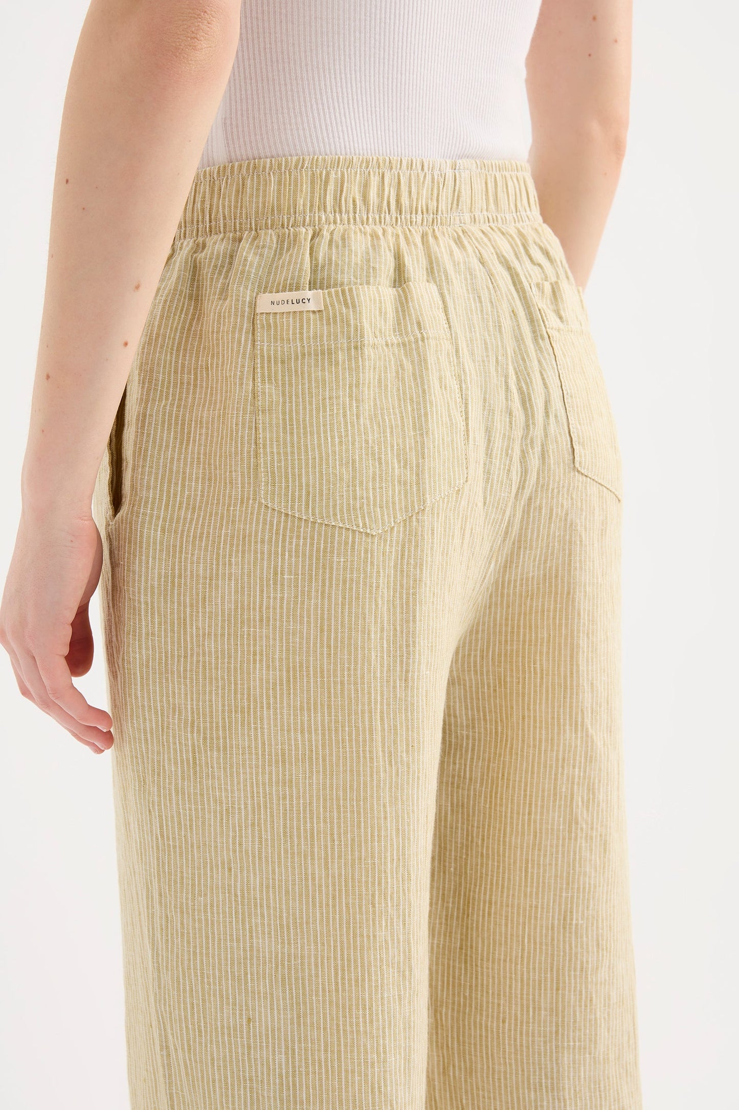 LOUNGE STRIPE LINEN PANT