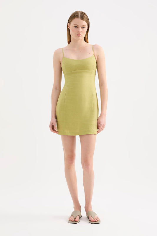CARMELA LINEN MINI DRESS