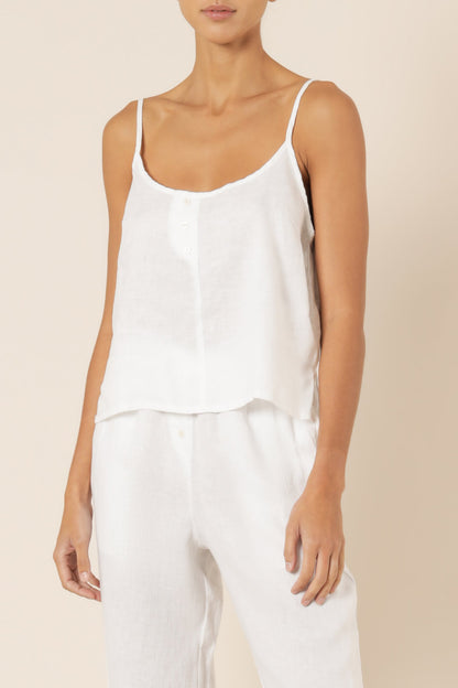 NUDE LINEN LOUNGE CAMI