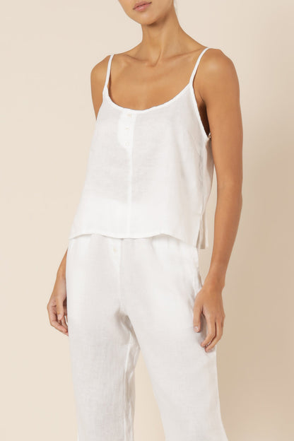 NUDE LINEN LOUNGE CAMI