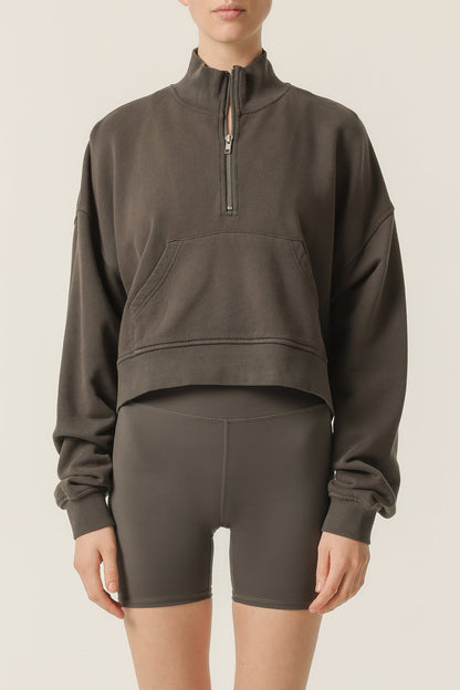 NUDE ACTIVE HALF ZIP SWEAT