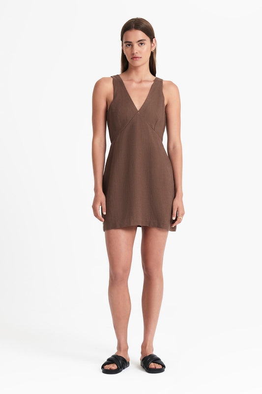SIMA LINEN MINI DRESS