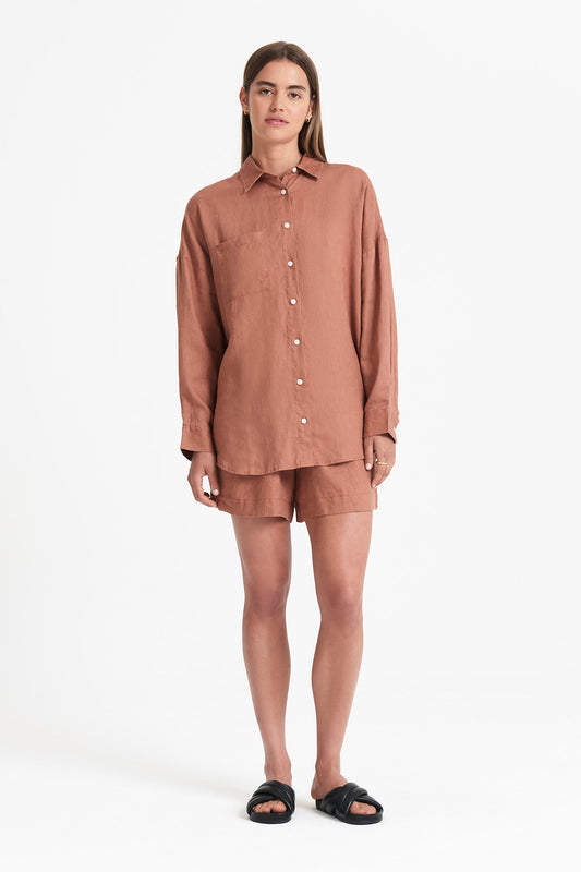 LOUNGE HERITAGE LINEN SHIRT