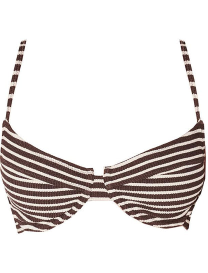 STRIPE CRINKLE BRALETTE