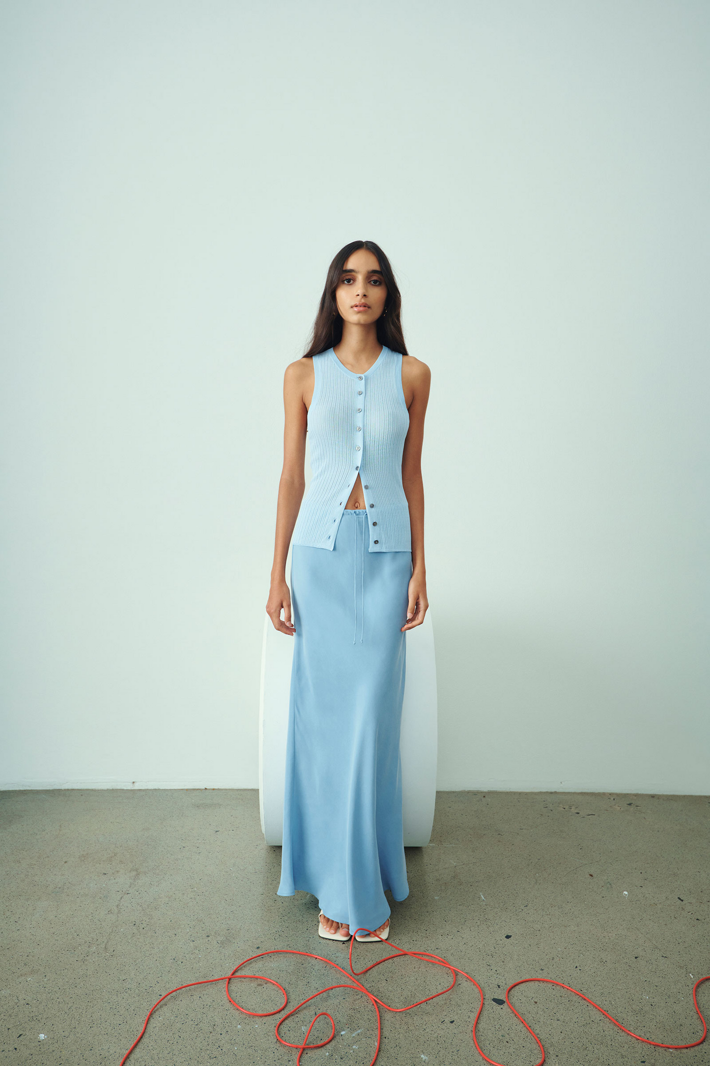HAYZ CUPRO MAXI SKIRT