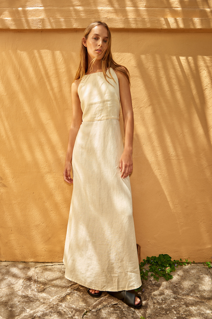 ZIBA LINEN MAXI DRESS