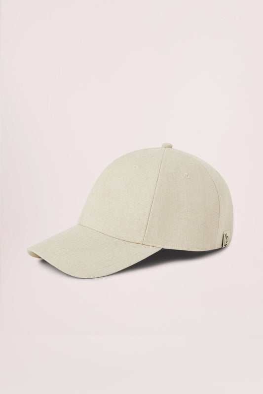 NUDE LINEN CAP