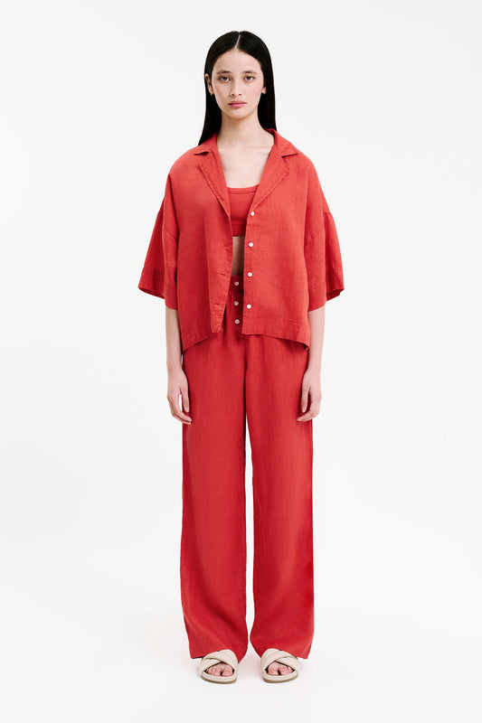 LOUNGE LINEN SHIRT