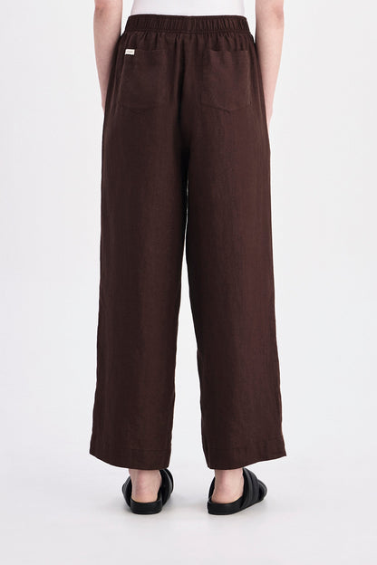 LOUNGE LINEN CROP PANT