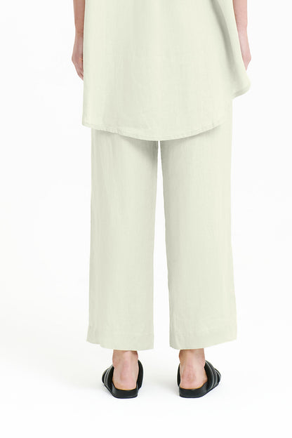 LOUNGE LINEN CROP PANT