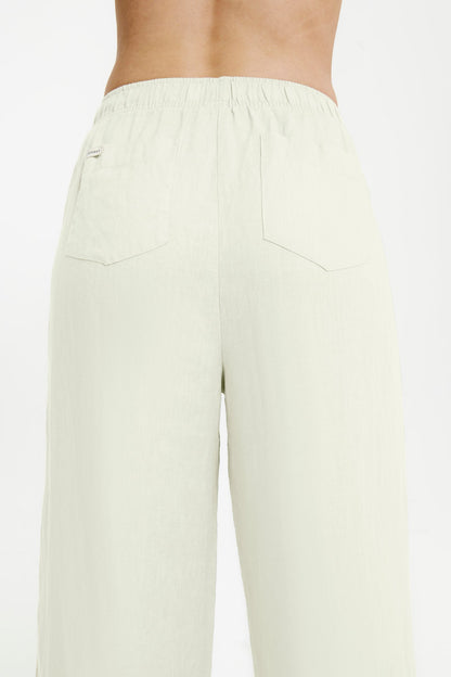 LOUNGE LINEN CROP PANT