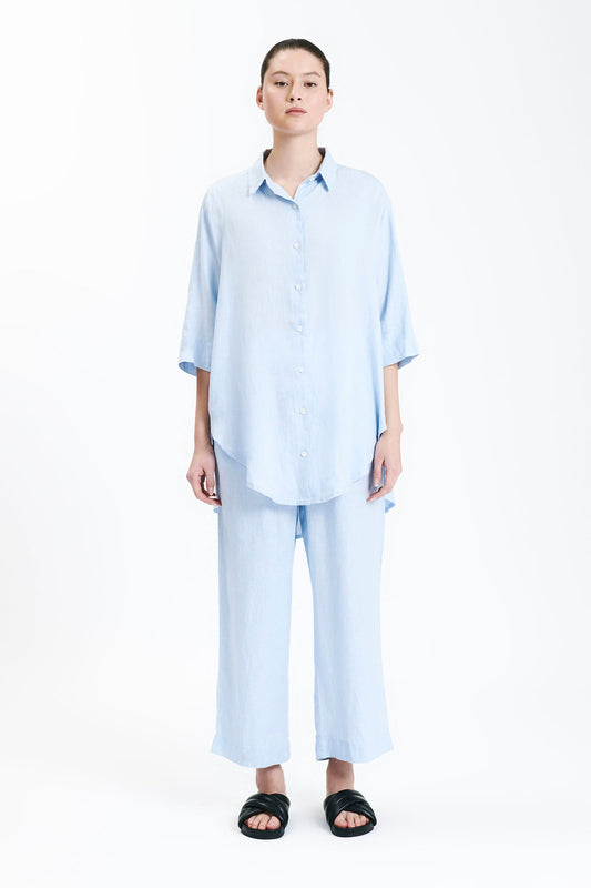 LOUNGE LINEN CROP PANT