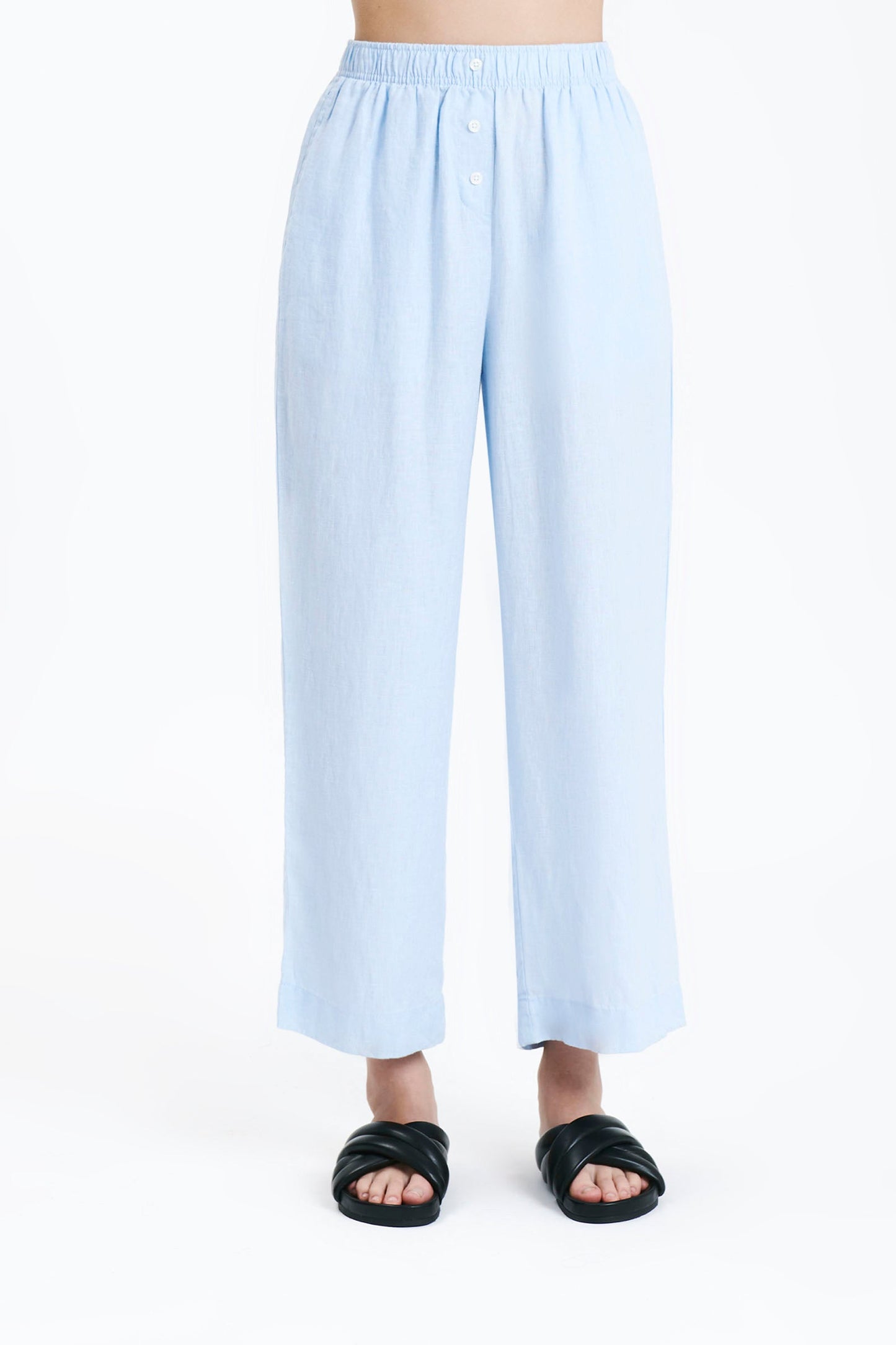 LOUNGE LINEN CROP PANT
