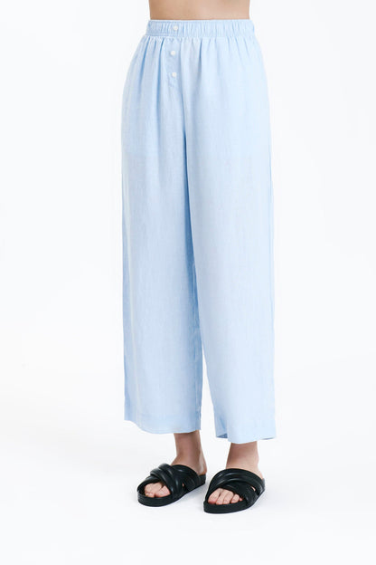 LOUNGE LINEN CROP PANT
