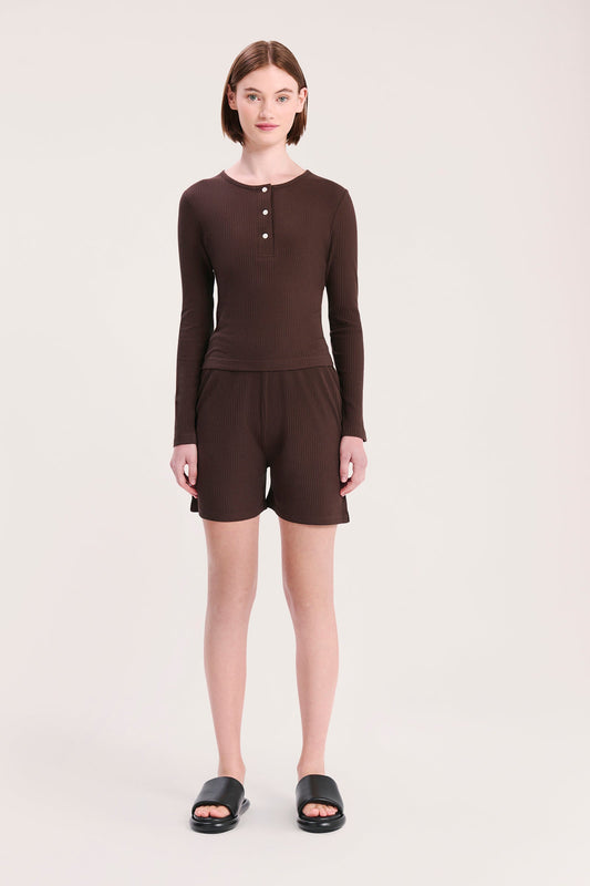 LOUNGE RIB LONGLINE SHORT
