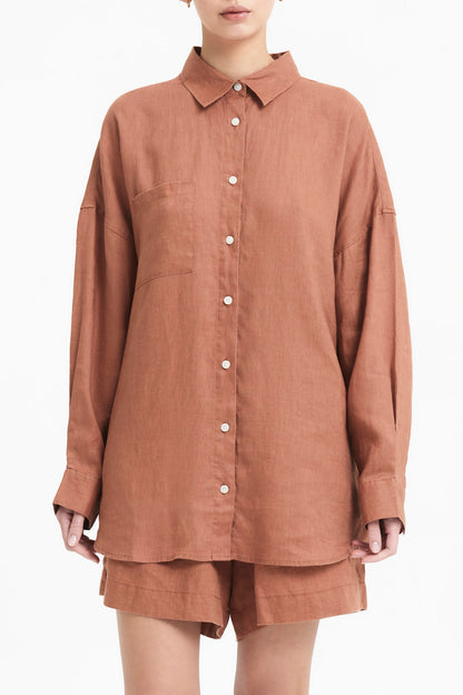 LOUNGE HERITAGE LINEN SHIRT