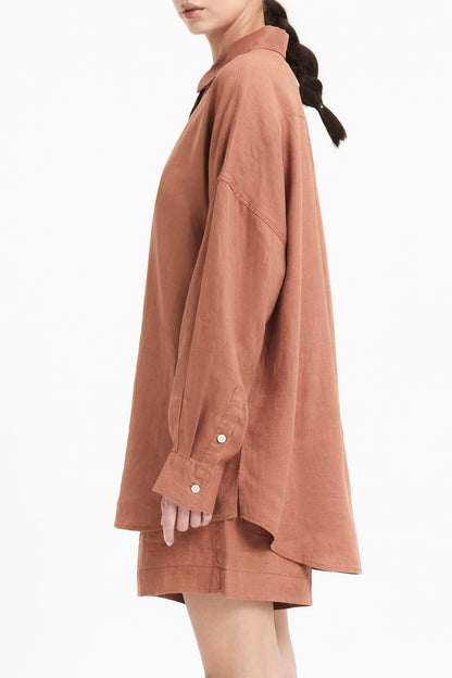 LOUNGE HERITAGE LINEN SHIRT