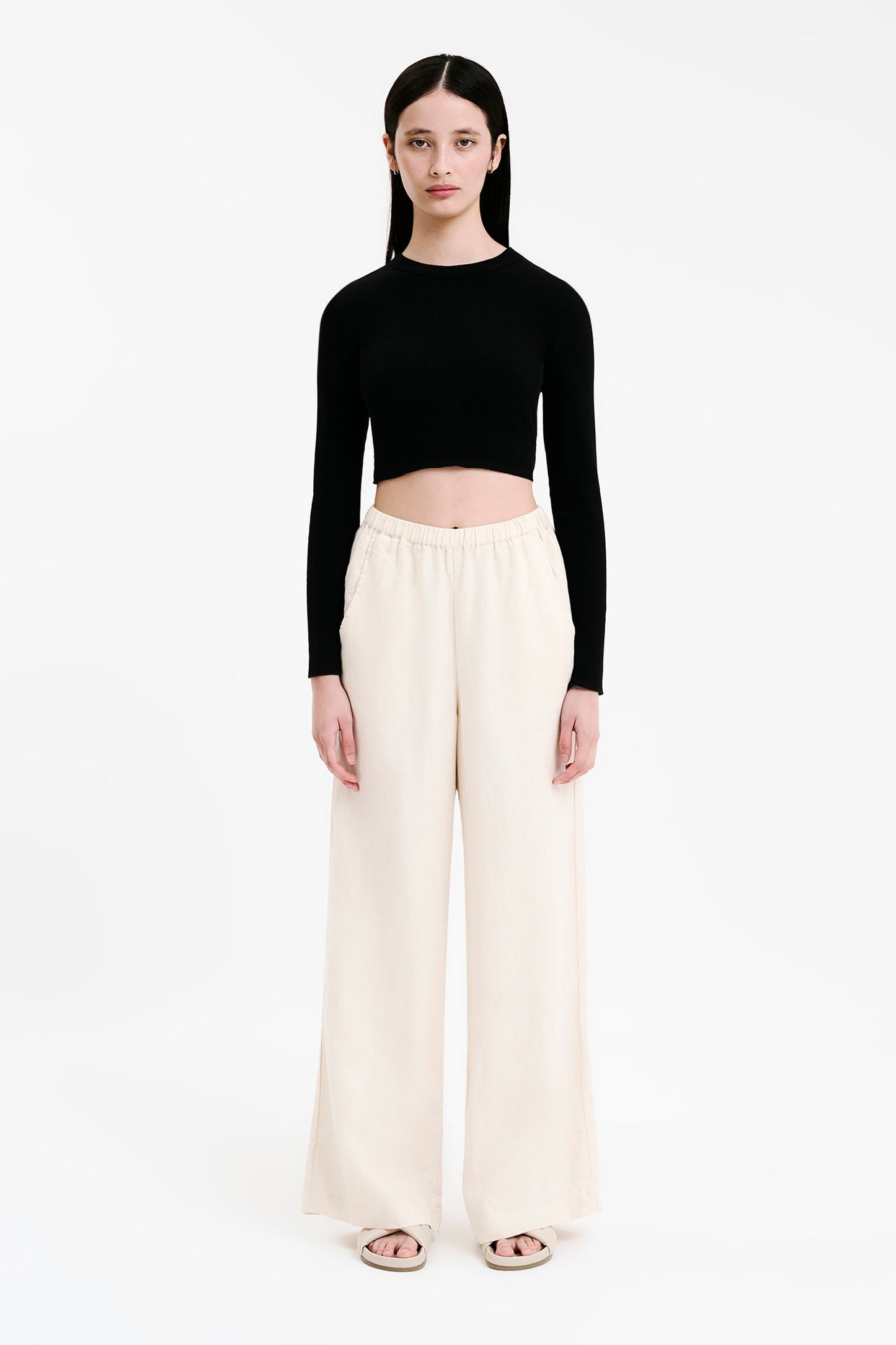 ESSENTIAL LS WAFFLE TEE