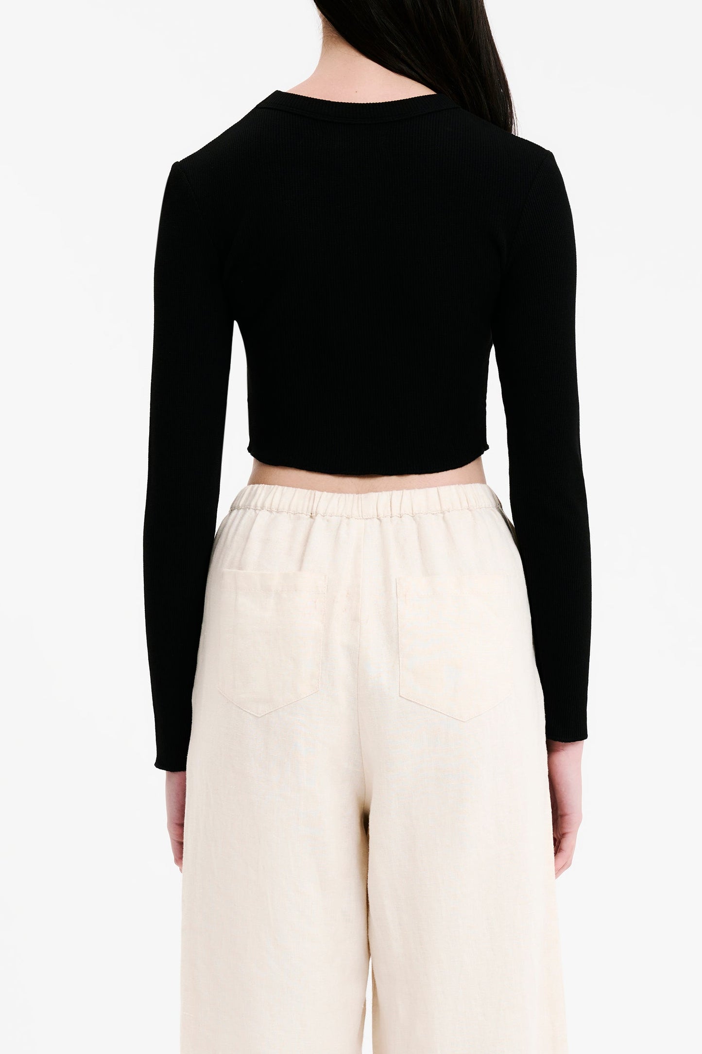 ESSENTIAL LS WAFFLE TEE