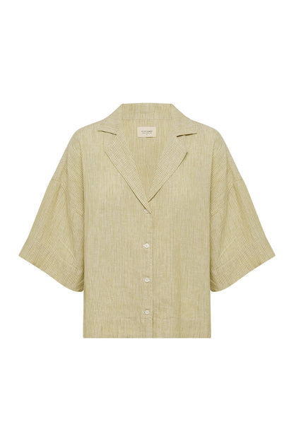 LOUNGE STRIPE LINEN SHIRT
