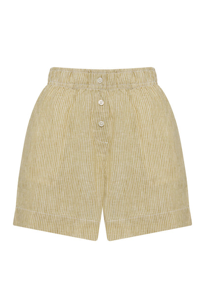 LOUNGE STRIPE LINEN SHORT
