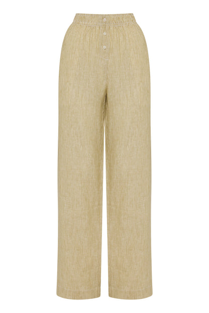 LOUNGE STRIPE LINEN PANT