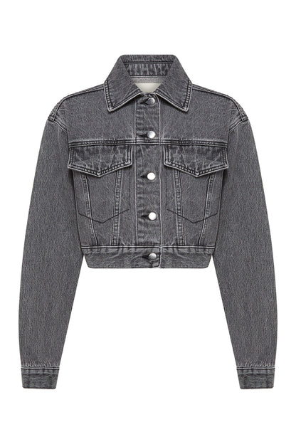 ORGANIC DENIM CROP JACKET