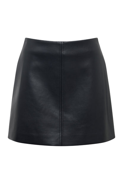 BEAUMONT VEGAN LEATHER MINI SKIRT