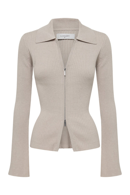 BETINA ZIP FRONT KNIT