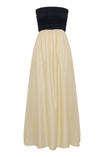 FRANCES SHIRRED MAXI DRESS