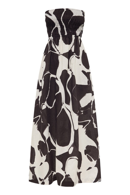 OMBRA SHIRRED MAXI DRESS