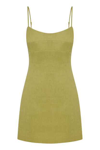 CARMELA LINEN MINI DRESS