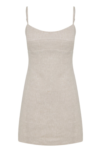 CARMELA LINEN MINI DRESS