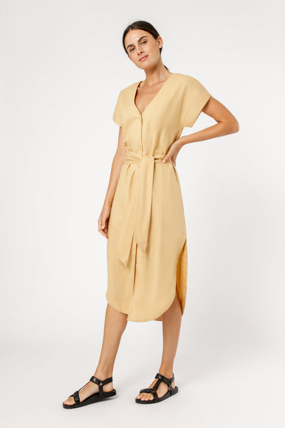 MARLEY LINEN MIDI DRESS