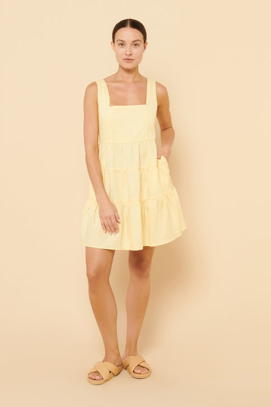 BREA LINEN MINI DRESS