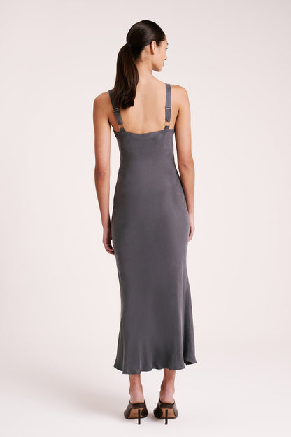 RONI CUPRO SLIP DRESS