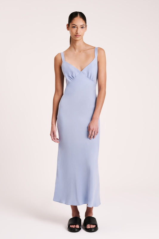 RONI CUPRO SLIP DRESS