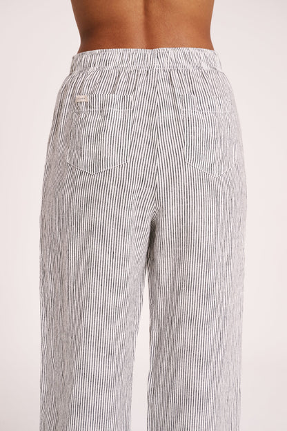 LOUNGE STRIPE LINEN PANT