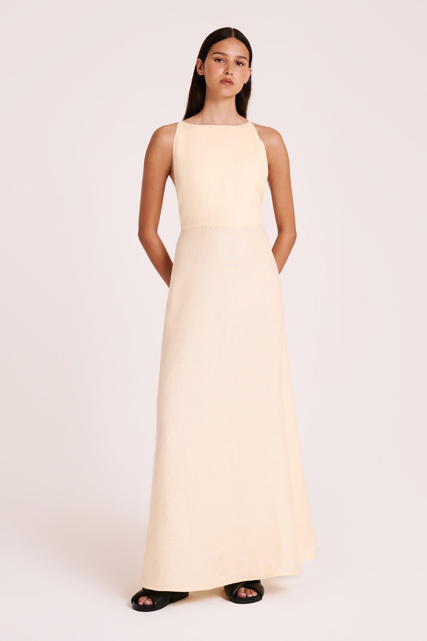 ZIBA LINEN MAXI DRESS