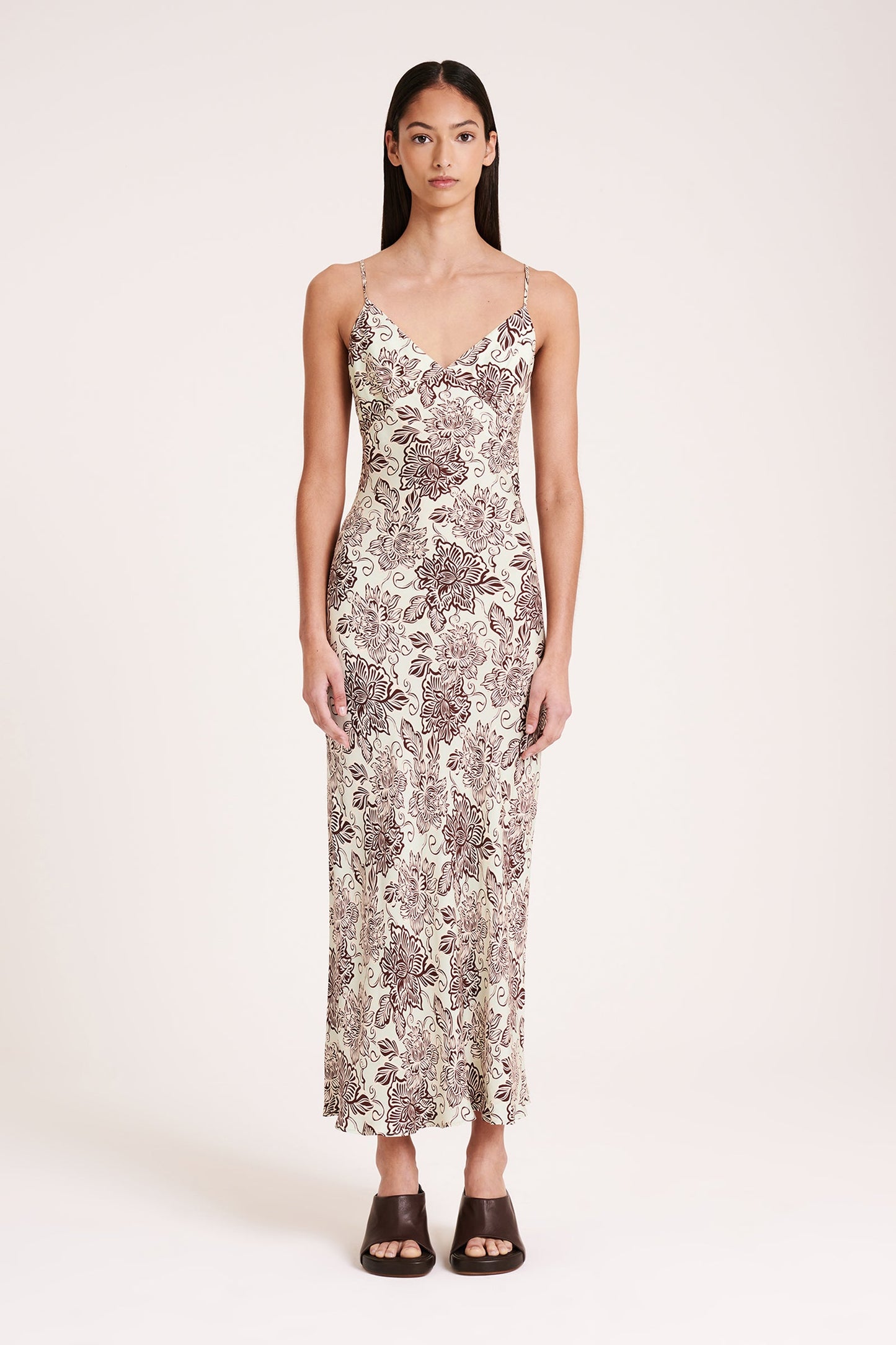 MISI CUPRO SLIP DRESS